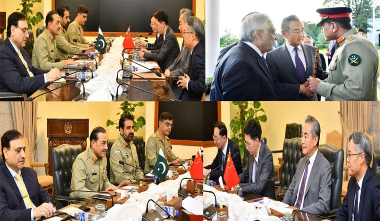چینی وزیر خارجہ کی فیلڈ مارشل عاصم منیر سےملاقات