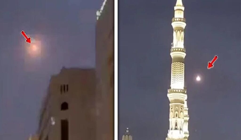 مسجد نبوی ؐ،آسمان پر شعلے کی حقیقت کیا ہے؟