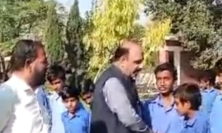 Chaudhry Muhammad visits former institution Government High School Dhok Panah of Riaz Khatana