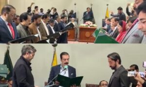 آزاد جموں و کشمیر کی 20 رکنی نئی کابینہ نے حلف اٹھا لیا