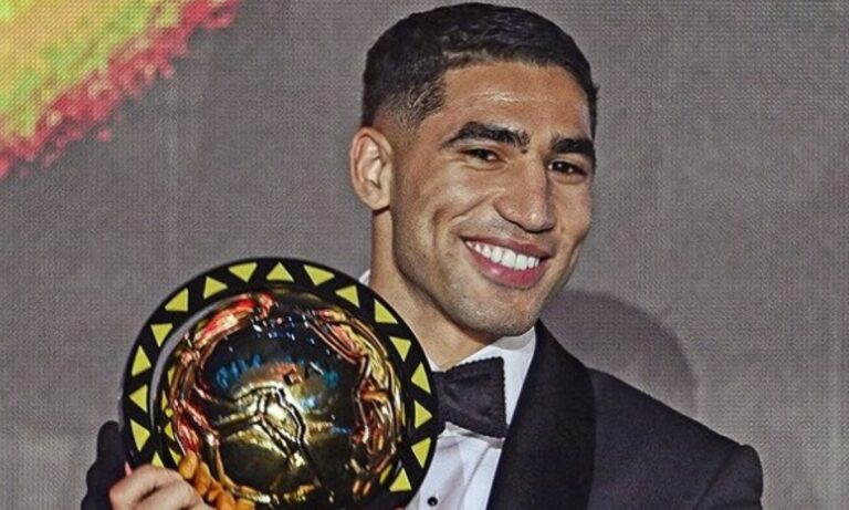 مراکش کے اشرف حکیمی افریقی فٹبالر آف دی ایئر منتخب