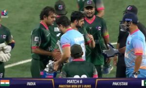 ڈبل وکٹ کرکٹ میچ میں پاکستان نے بھارت کو شکست دیدی