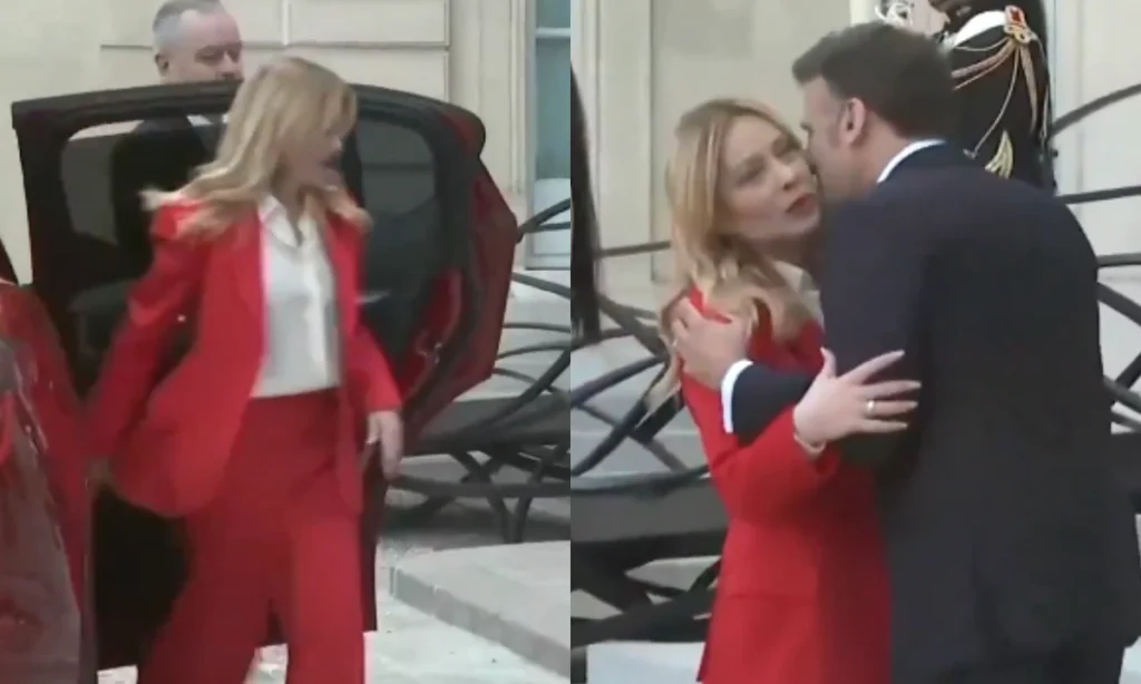 فرانسیسی صدراوراٹالوی وزیراعظم میلونی کے استقبال کی ویڈیو وائرل