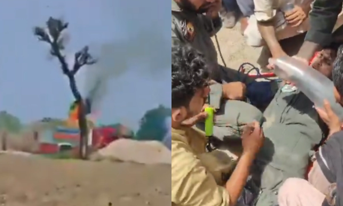پاکستان ایئر فورس کا تربیتی طیارہ گر کر تباہ،پائلٹس محفوظ
