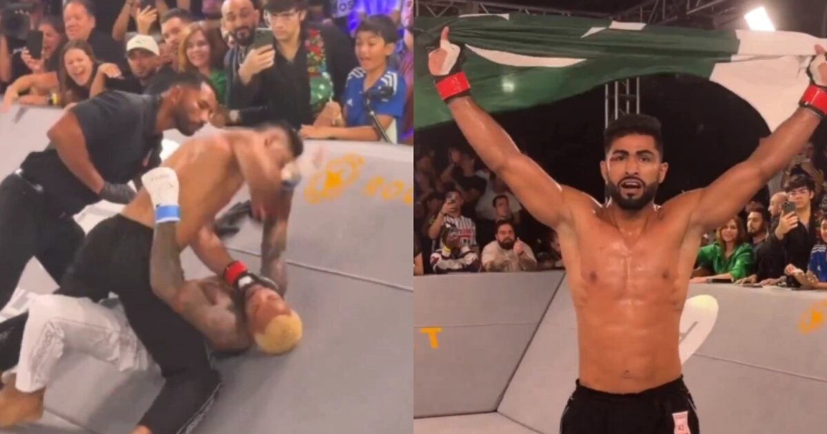پاکستانی شاہ زیب رند نے UFC ویٹرن کو ہیڈ کک سے ناک آؤٹ کر دیا