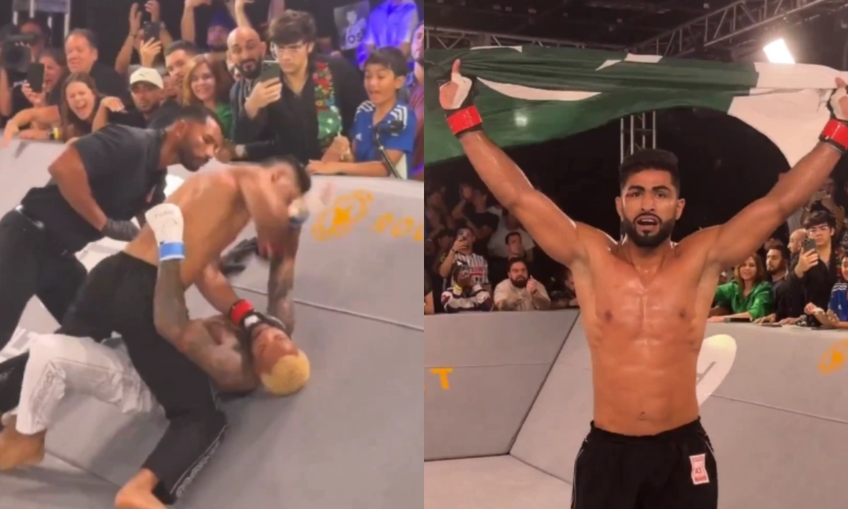 پاکستانی شاہ زیب رند نے UFC ویٹرن کو ہیڈ کک سے ناک آؤٹ کر دیا