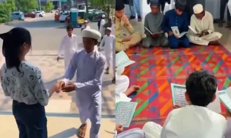 چینی مالکان کا بیوٹی سیلون کے افتتاح پر قرآن خوانی کا اہتمام