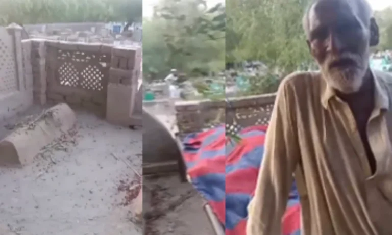 غربت کی انتہا،باپ بیٹے کی میت بغیر کفن قبرستان لے پہنچا