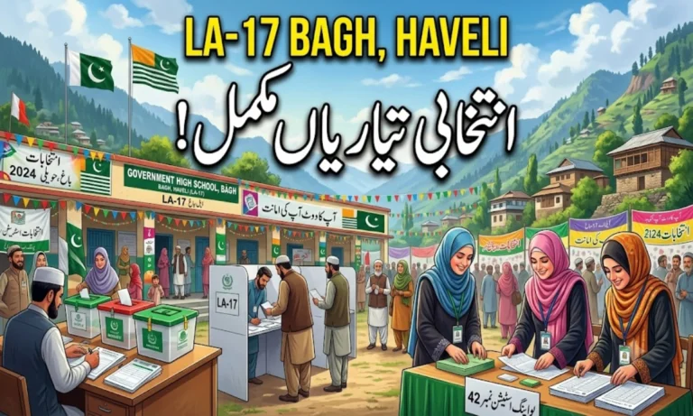 ایل اے 17 باغ،حویلی میں انتخابی تیاریاں مکمل