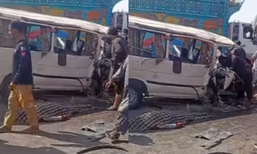 لسبیلہ میں ویگن اور مسافر کوچ میں تصادم،12 افراد جاں بحق