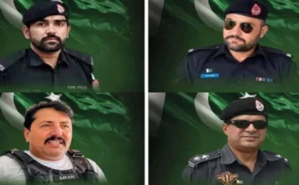 کرک،دہشت گردوں کا حملہ،4پولیس اہلکار شہید
